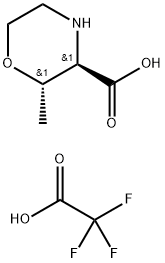 3-Morpholinecarboxylic acid, 2-methyl-, (2S,3R)-,2,2,2-trifluoroacetate Struktur