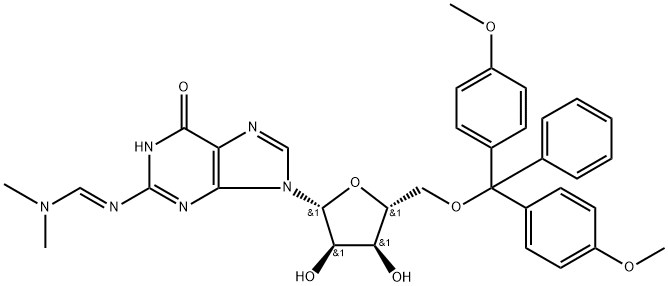 5'-DMT-DMF-rG Struktur