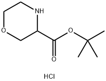 3-Morpholinecarboxylic acid, 1,1-dimethylethylester,hydrochloride Struktur