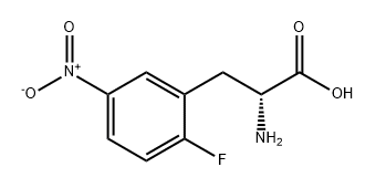 (R)-2-amino-3-(2-fluoro-5-nitrophenyl)propanoic acid Struktur