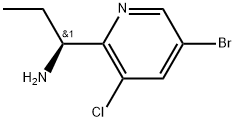 (S)-1-(5-bromo-3-chloropyridin-2-yl)propan-1-amine Struktur