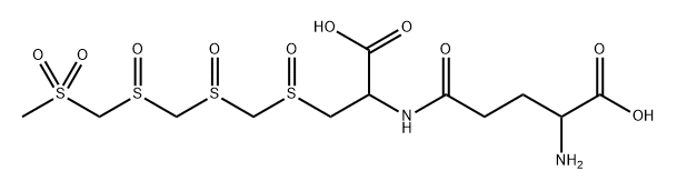 L-Cysteine, L-γ-glutamyl-S-[[[[[(methylsulfonyl)methyl]sulfinyl]methyl]sulfinyl]methyl]-, S-oxide Struktur