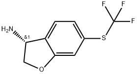 (R)-6-((trifluoromethyl)thio)-2,3-dihydrobenzofuran-3-amine Struktur