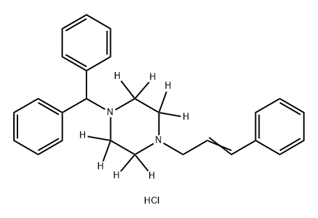 Cinnarizine-d8 2HCl (piperazine-d8) Struktur