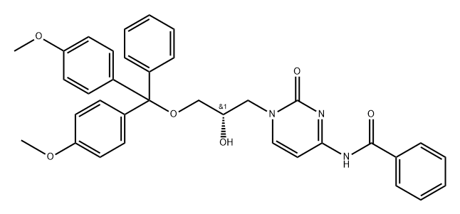 (S)-DMT-glycidol-C(Bz) Struktur