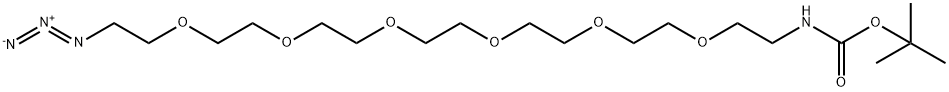 BocNH-PEG6-CH2CH2N3 Struktur