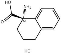 (S)-1-amino-1,2,3,4-tetrahydronaphthalene-1-carboxylic acid hydrochloride Struktur