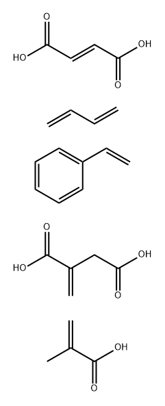 2-Butenedioic acid (E)-, polymer with 1,3-butadiene, ethenylbenzene, methylenebutanedioic acid and 2-methyl-2-propenoic acid Struktur