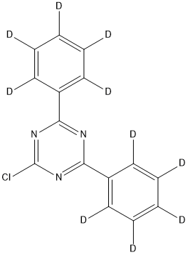 2-CHLORO-4,6-DI(PHENYL-2,3,4,5,6-D5)-1,3,5-TRIAZINE 結(jié)構(gòu)式