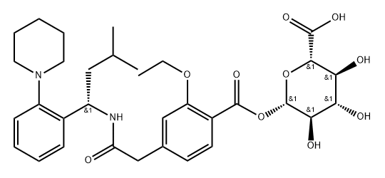 Repaglinide Acyl-β-D-glucuronide Struktur