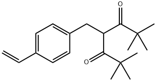 4-[(4-Ethenylphenyl)methyl]-2,2,6,6-tetramethyl-3,5-heptanedione Struktur