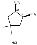 (1R,2S)-4,4-Difluorocyclopentane-1,2-diaminedihydrochloride Struktur