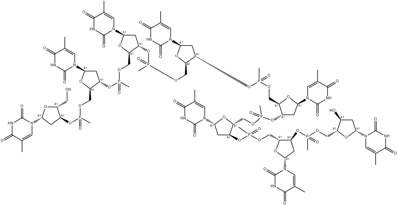 octa(thymidine methanephosphonate) Struktur