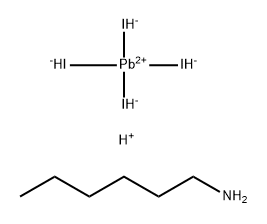 Plumbate(2-), tetraiodo-, (T-4)-, hydrogen, compd. with 1-hexanamine (1:2:2) Struktur