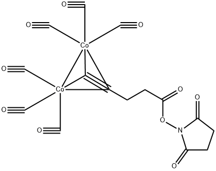 (N-succinimidyl 4-pentynoate)hexacarbonyldicobalt Struktur