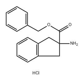 1H-Indene-2-carboxylic acid, 2-aMino-2,3-dihydro-, phenylMethyl ester, hydrochloride Struktur