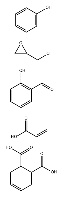 4-cyclohexene-1,2-dicarboxylic anhydride adduct of 2-propenoic acid adduct of polycondensate of (chloromethyl)oxirane, 2-hydroxybenzaldehyde and phenol Struktur