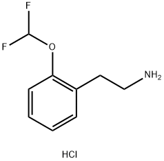 2-[2-(difluoromethoxy)phenyl]ethan-1-amine hydrochloride Struktur