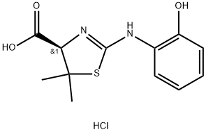 4-Thiazolecarboxylic acid, 4,5-dihydro-2-[(2-hydroxyphenyl)amino]-5,5-dimethyl-, hydrochloride (1:1), (4R)-|EBARESDAX 鹽酸鹽