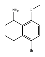 5-bromo-8-methoxy-1,2,3,4-tetrahydronaphthalen-1-amine Struktur