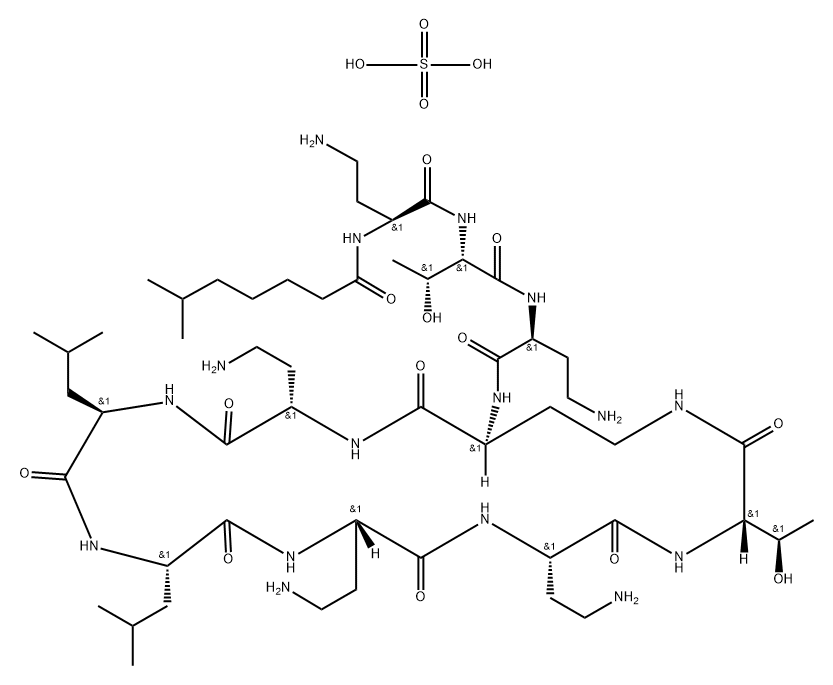 Colistin B Sulfate Salt (~90%) Struktur