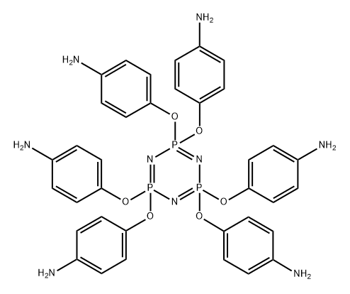 Benzenamine, 4,4',4'',4''',4'''',4'''''-[2λ5,4λ5,6λ5-1,3,5,2,4,6-triazatriphosphorine-2,4,6-triylidenehexakis(oxy)]hexakis- Struktur