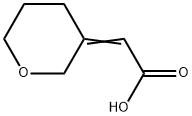 (E)-2-(dihydro-2H-pyran-3(4H)-ylidene)acetic acid Struktur