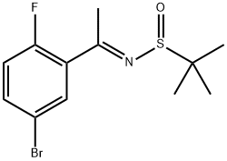 [N(E),S(R)]-N-(1-(5-溴-2-氟苯)亞乙基)-2-甲基丙烷-2-亞磺酰胺 結(jié)構(gòu)式