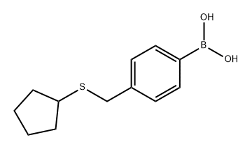 (4-((Cyclopentylthio)methyl)phenyl)boronic acid Struktur