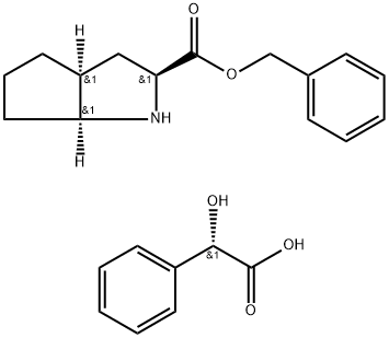 Cyclopenta[b]pyrrole-2-carboxylic acid, octahydro-, phenylmethyl ester, (2S,3aS,6aS)-, (αS)-α-hydroxybenzeneacetate (1:1)