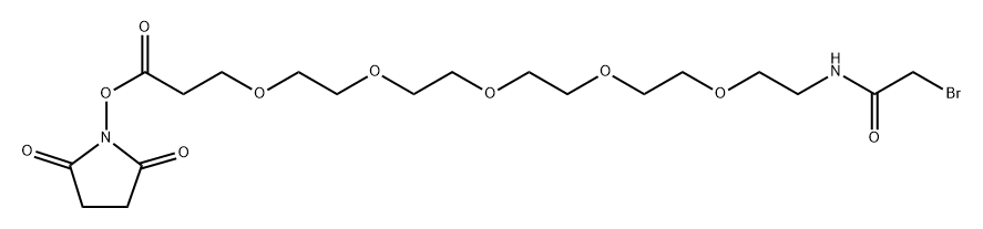 BrCH2CONH-PEG5-NHS ester Struktur