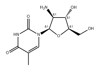 2'-Amino-2'-deoxy-beta-D-arabino-5-methyl uridine Struktur