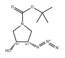 tert-butyl Cis-3-azido-4-hydroxypyrrolidine-1-carboxylate racemate Struktur