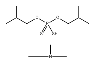 Phosphorodithioic acid, O,O-bis(2-methylpropyl) ester with N, N-dimethylmethanamine (1:1) Struktur