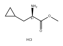 (R)-Methyl 2-amino-3-cyclopropylpropanoate HCl Struktur