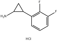 2-(2,3-Difluorophenyl)cyclopropanamine Hydrochloride Struktur