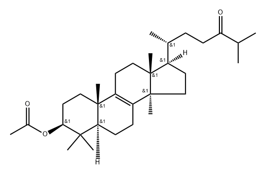 Lanost-8-en-24-one, 3-(acetyloxy)-, (3β)- Struktur