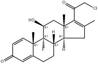 (11β)-21-Chloro-9-fluoro-11-hydroxy-16-Methylpregna-1,4,16-triene-3,20-dione Struktur