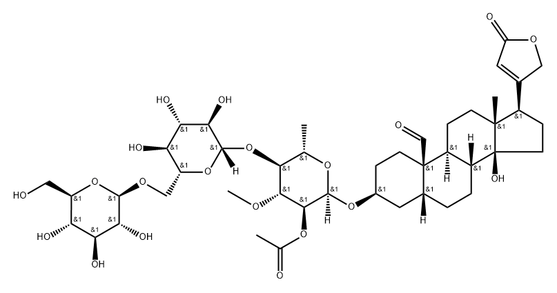 2'- O -Acetylthevetin A Struktur