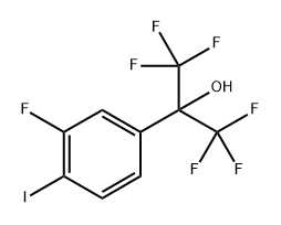 1,1,1,3,3,3-hexafluoro-2-(3-fluoro-4-iodophenyl)propan-2-ol(WXFC0665) Struktur