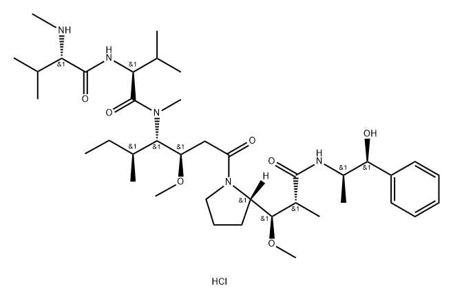 Monomethyl auristatin E (MMAE) hydrochloride Struktur