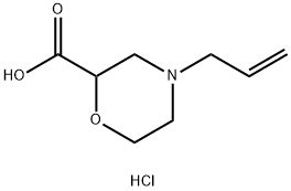 2-Morpholinecarboxylic acid, 4-(2-propen-1-yl)-, hydrochloride Struktur