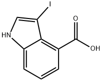 3-iodo-1H-indole-4-carboxylic acid Struktur