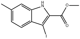 methyl 3-iodo-6-methyl-1H-indole-2-carboxylate Struktur