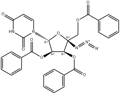 Uridine, 4'-C-azido-, 2',3',5'-tribenzoate Struktur