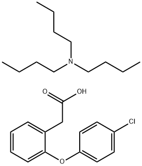 Benzeneacetic acid, 2-(4-chlorophenoxy)-, compd. with N,N-dibutyl-1-butanamine (1:1) Struktur