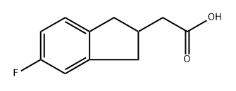 2-(5-fluoro-2,3-dihydro-1H-inden-2-yl)acetic acid Struktur