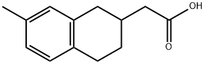 2-(7-methyl-1,2,3,4-tetrahydronaphthalen-2-yl)acetic acid Struktur