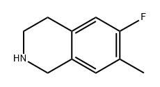 6-fluoro-7-methyl-1,2,3,4-tetrahydroisoquinoline Struktur