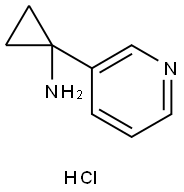 Cyclopropanamine, 1-(3-pyridinyl)-, hydrochloride (1:1) Struktur